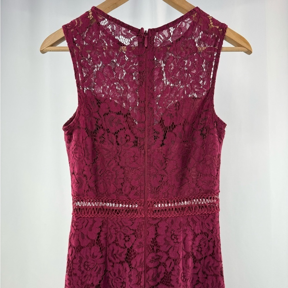 Lulus Music Of The Heart Lace Maxi Dress In Burgundy Size Small View 5